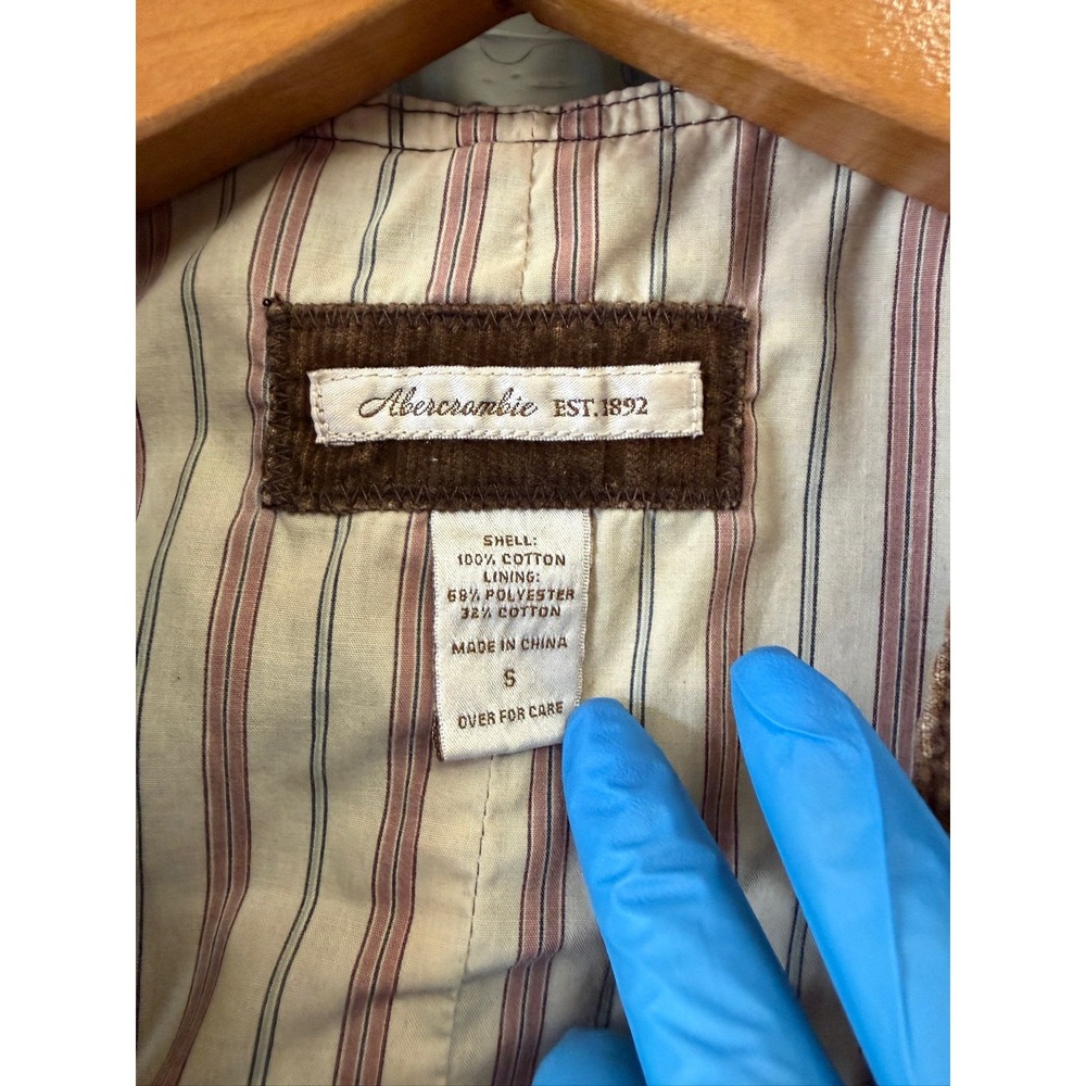 Abercrombie Corduroy Vest Women's Size S Brown Button Up Pockets Lined - Picture 4 of 10
